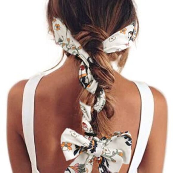 Long Head Wraps Bands Silk Chiffon 3PCS Non Slip Stylish Hair Accessories main image 4